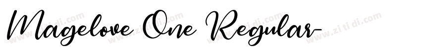 Magelove One Regular字体转换